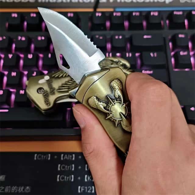 Refillable Fancy Pocket Knife Gas Lighter