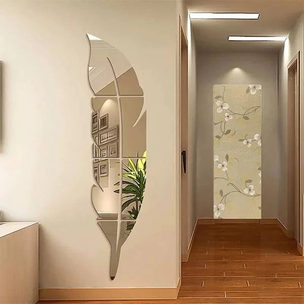 3D acrylic leaf mirror