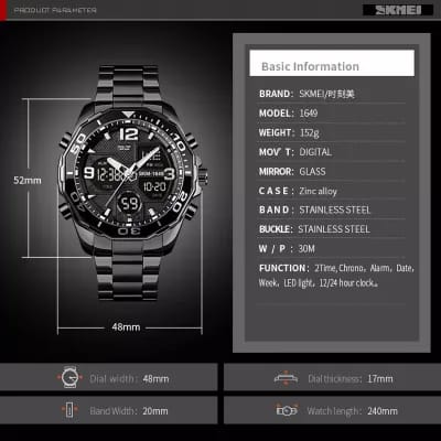 SKMEI ORIGINAL
DOUBLE TIME WATCH
