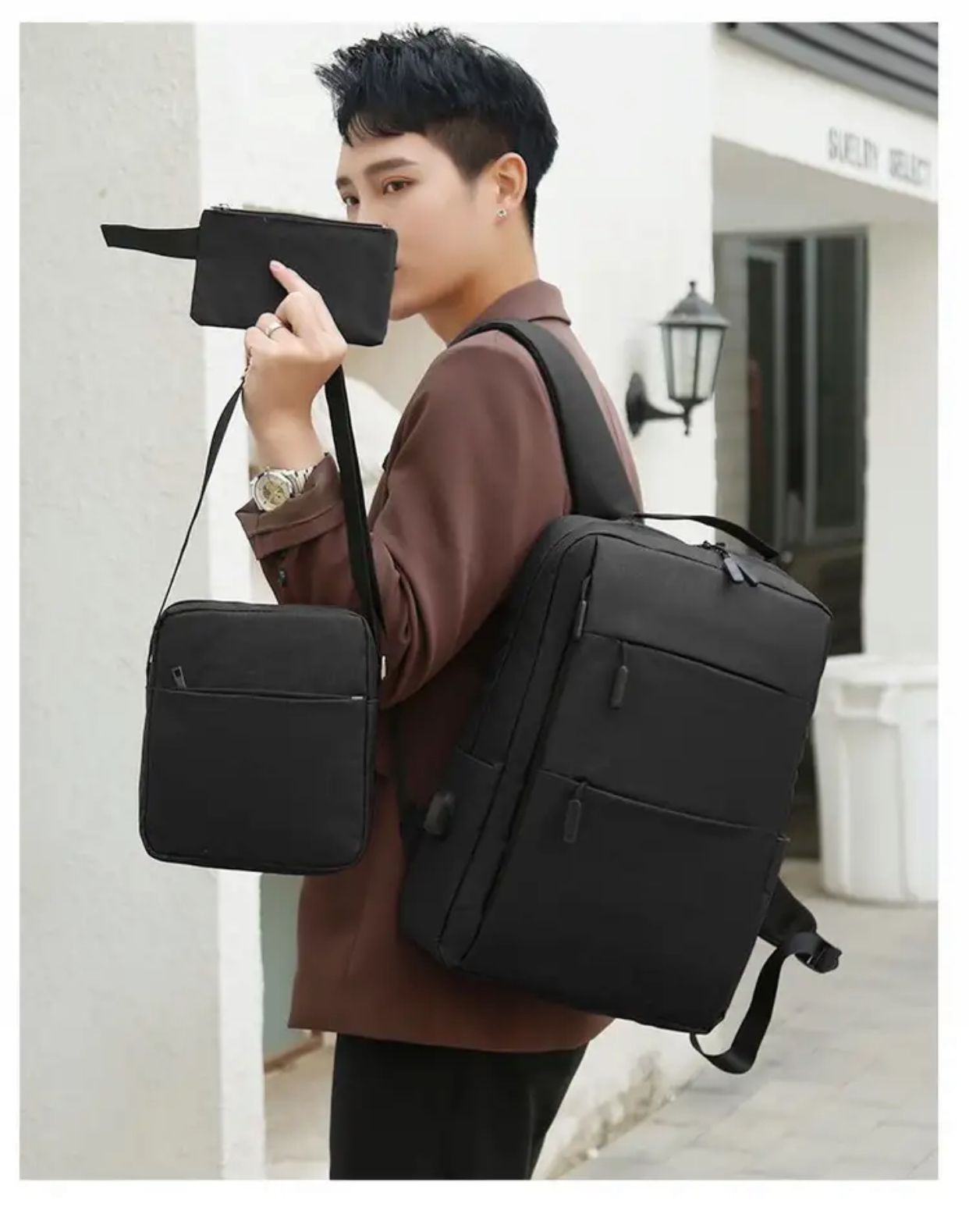 3 pcs Imported Large Size Laptop Style Backpacks