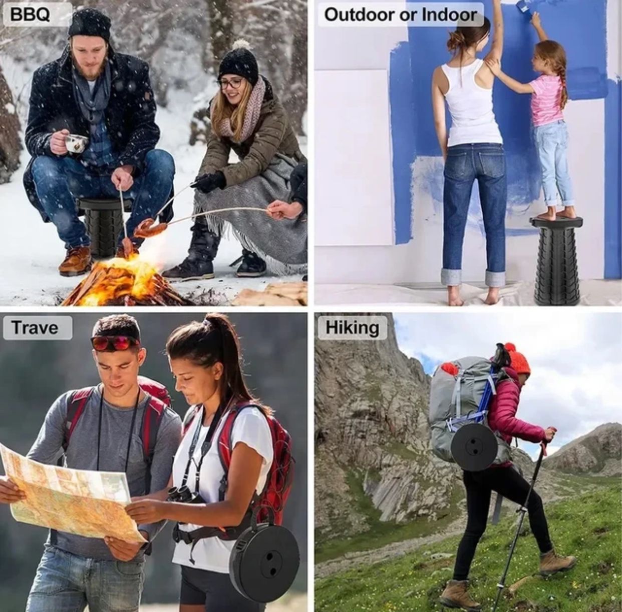 Telescoping Foldable Stool