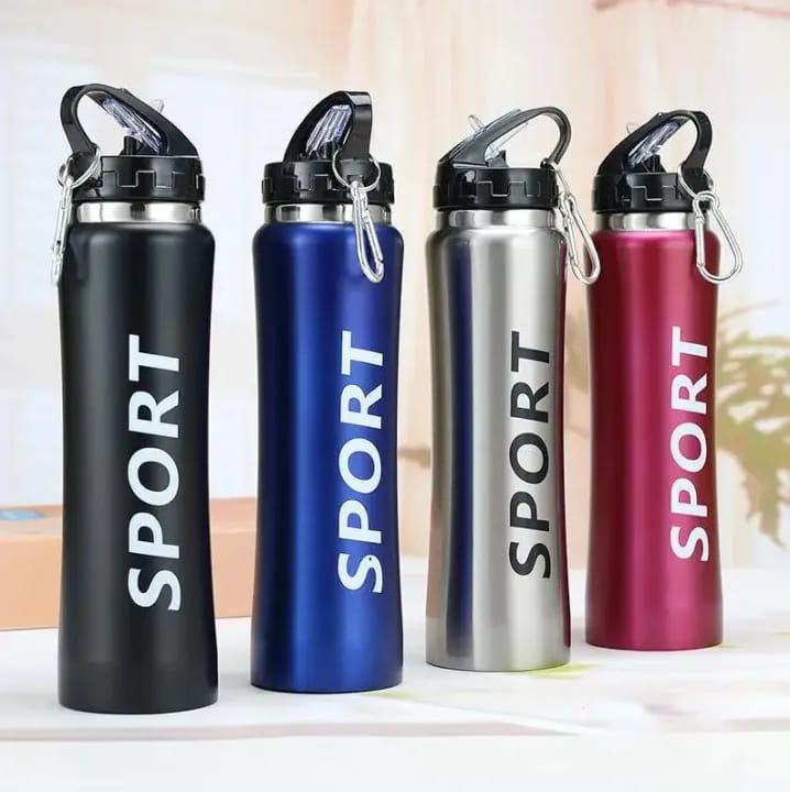 Double Wall Stainless Steel Vacuum Flask Hot & Cold Water Bottle with Straw for School Kids and Gym