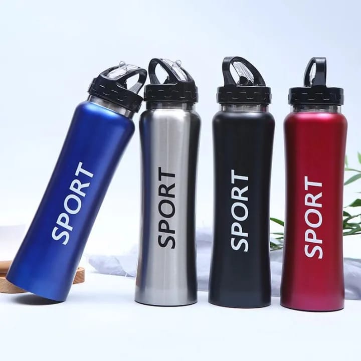 Double Wall Stainless Steel Vacuum Flask Hot & Cold Water Bottle with Straw for School Kids and Gym