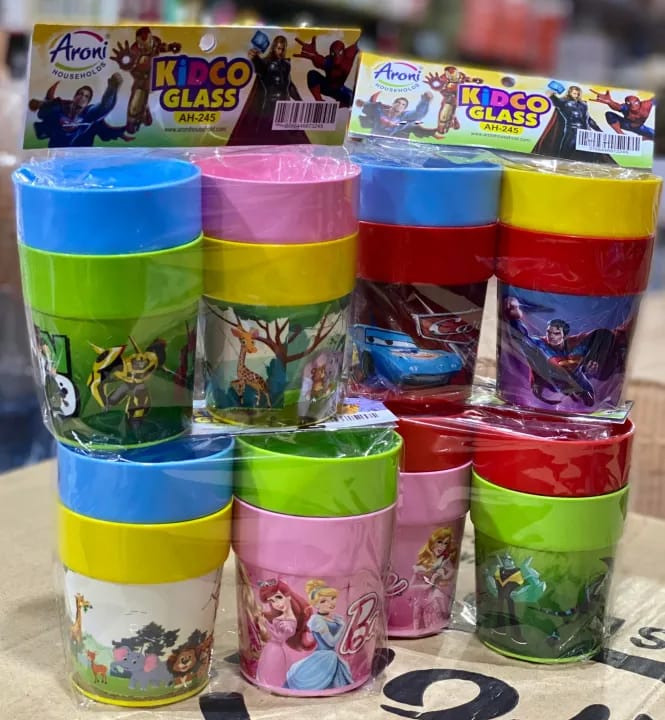 Pack of 4 Kidco Drinking Glass Set For Kids Girls and Boys