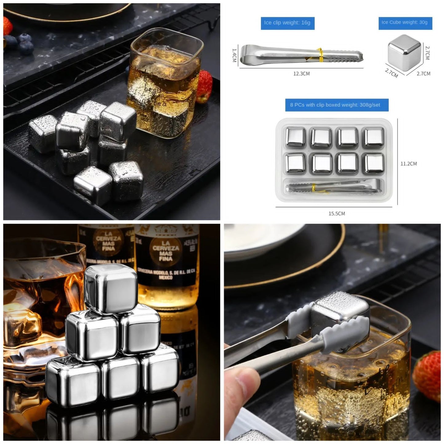 Steel ice cube