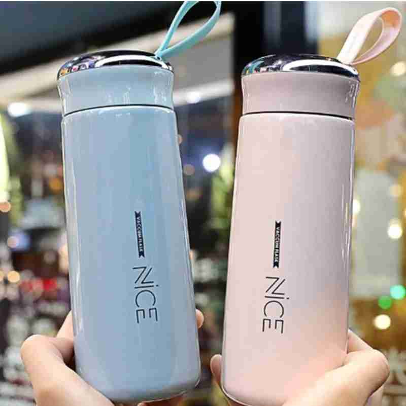 Nice Glass Water Bottle with Plastic Front Cover