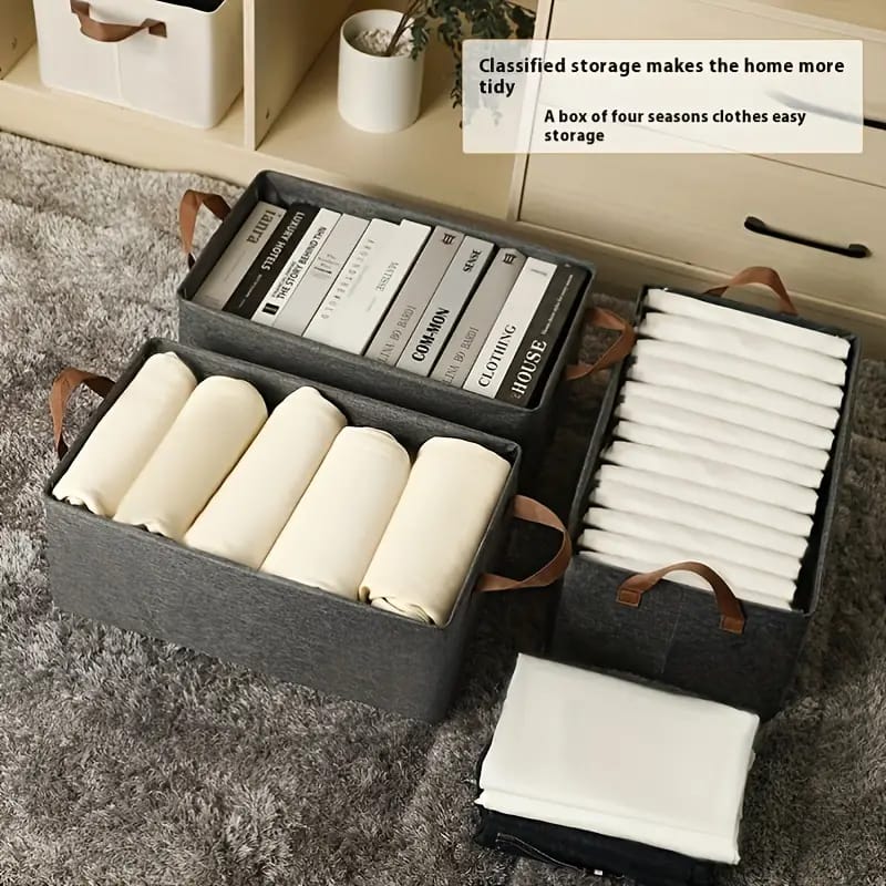 Foldable Collapsible Canvas Storage Rod Basket