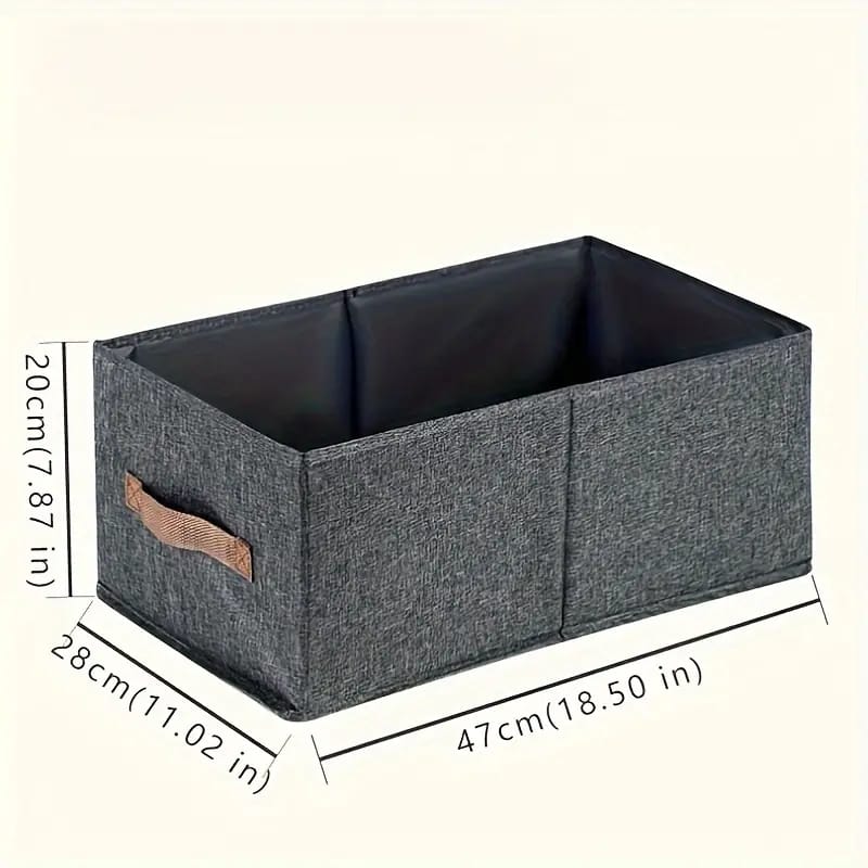 Foldable Collapsible Canvas Storage Rod Basket