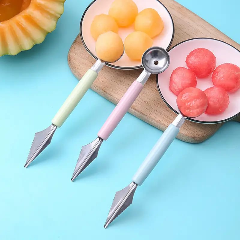 Stainless Steel Melon Baller and Carving Knife Set