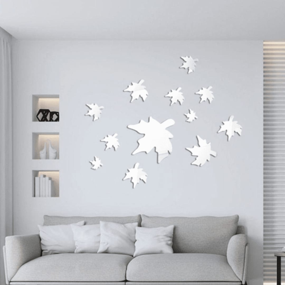 Maple Leaf Mirror Wall Sticker