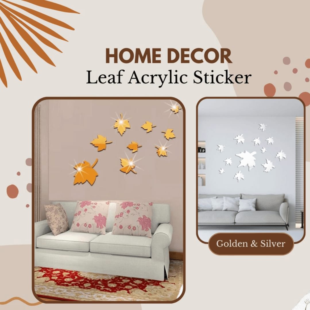 Maple Leaf Mirror Wall Sticker