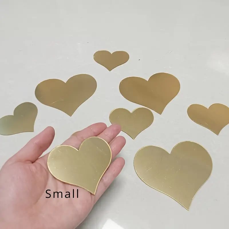 Acrylic Mirror Heart Wall Stickers