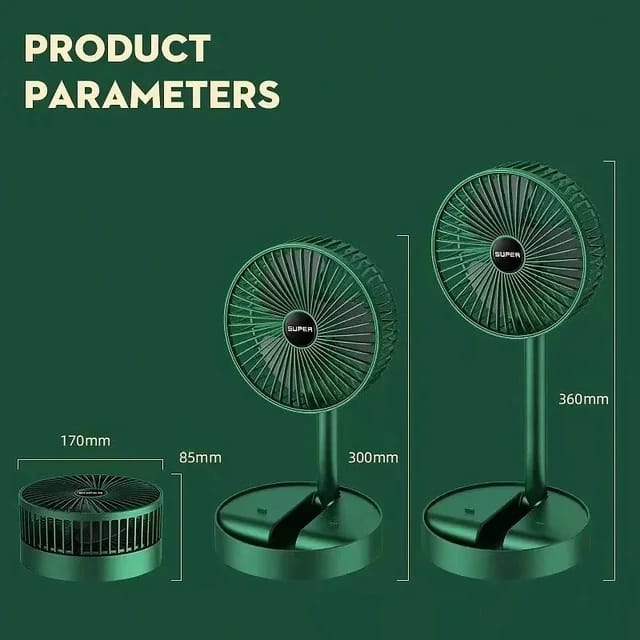 Portable Fan Telescopic Stand Folding Fan