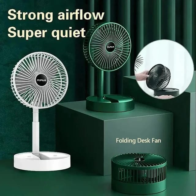 Portable Fan Telescopic Stand Folding Fan