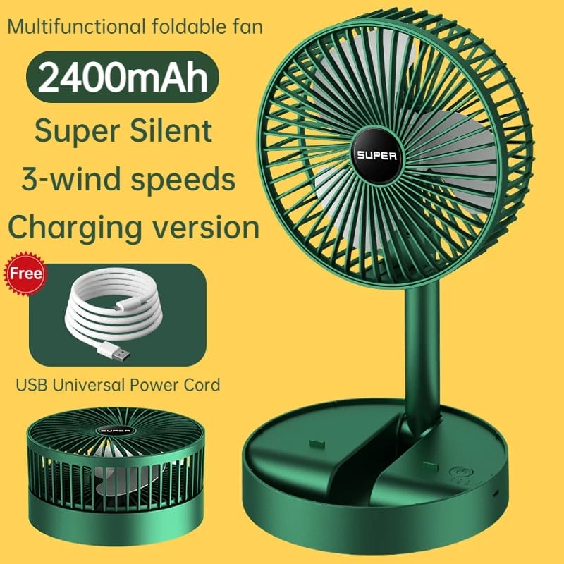 Portable Fan Telescopic Stand Folding Fan