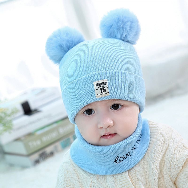 Baby Hat Scarf Bear Set
