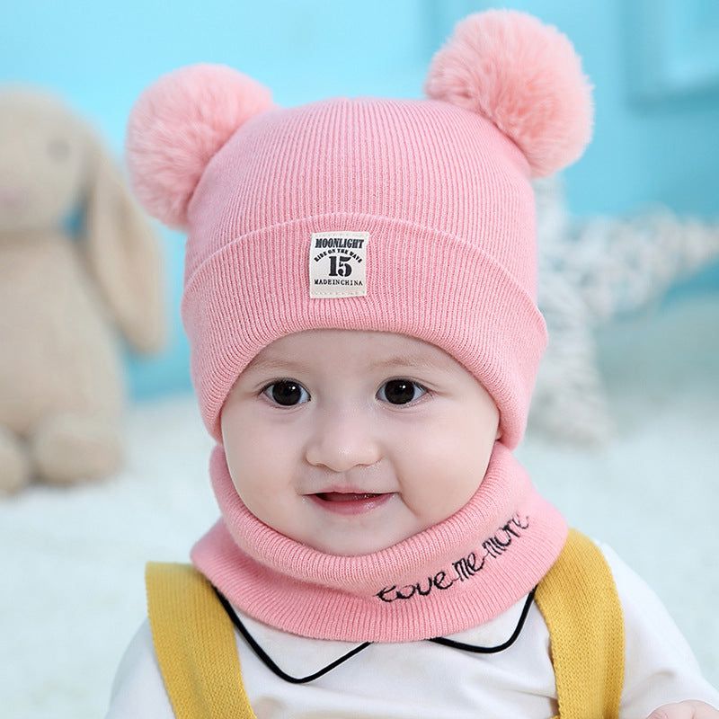 Baby Hat Scarf Bear Set
