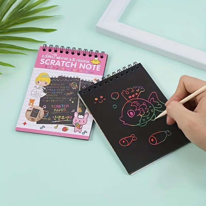 Rainbow Scratch Art Notebook & Pen Set