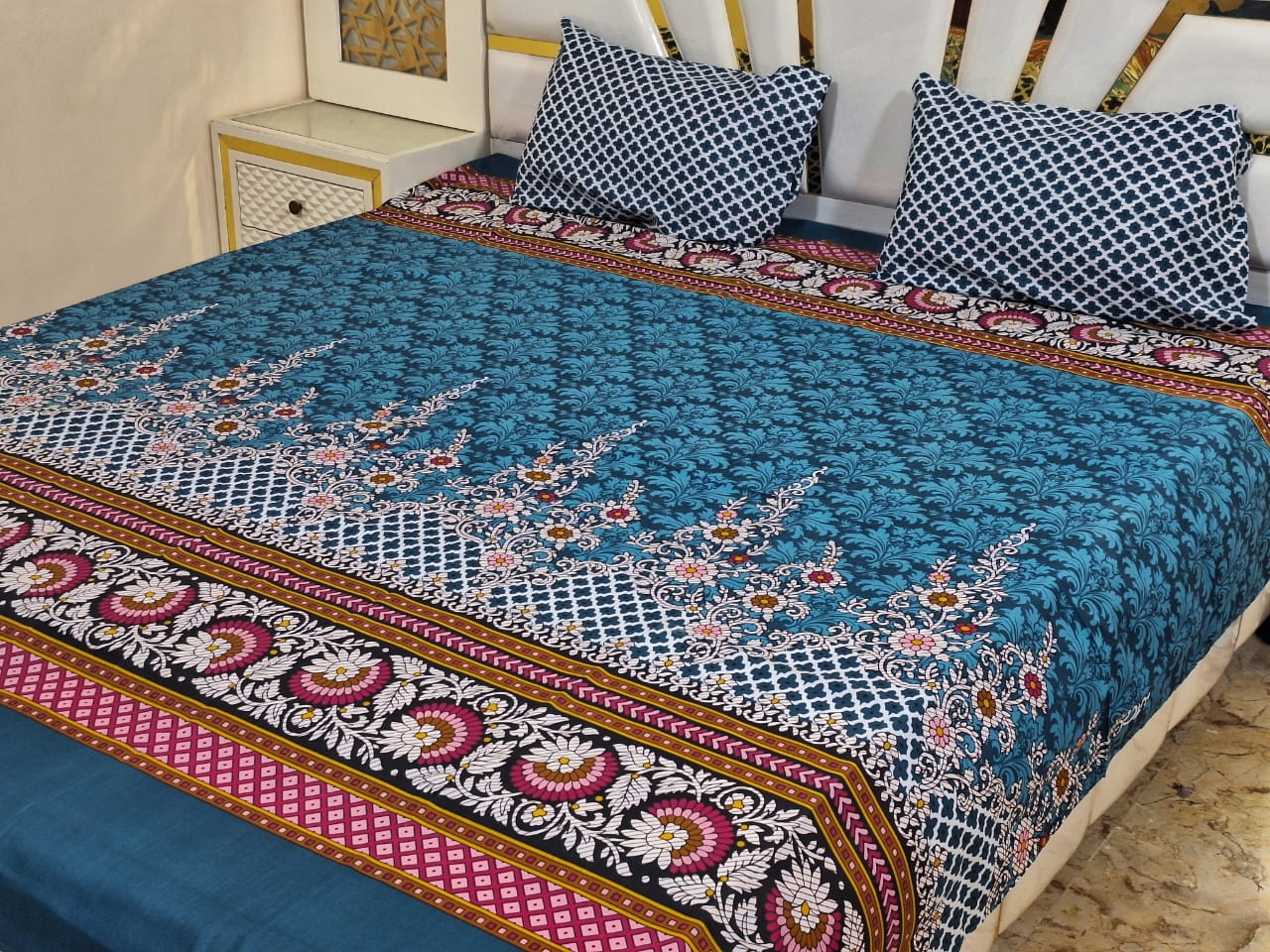 Salonika
Cotton Bedsheets
King Size bedsheets Double Bed