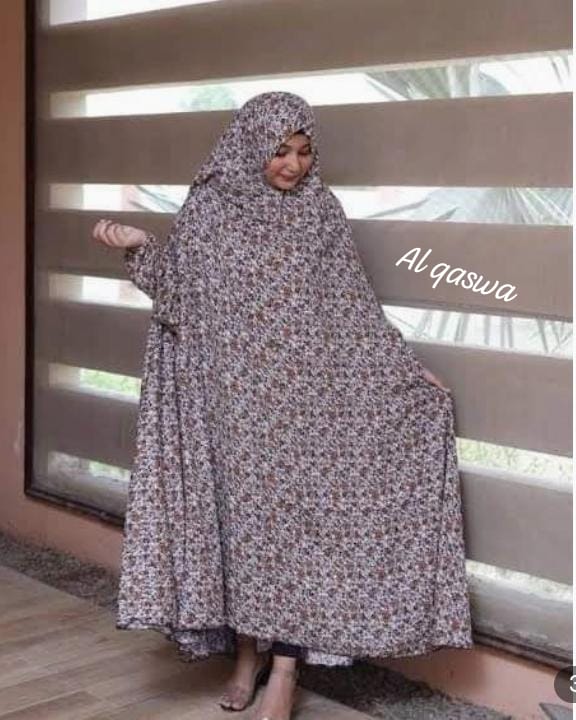 Printed namaz Chadar with naqab / namaz gown namaz Abaya