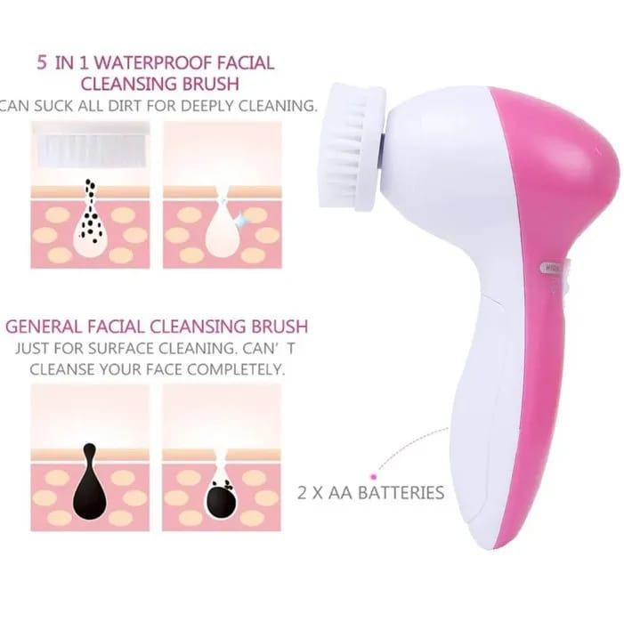 5 In 1 Electric Face Wash Brush Facial Cleansing Device