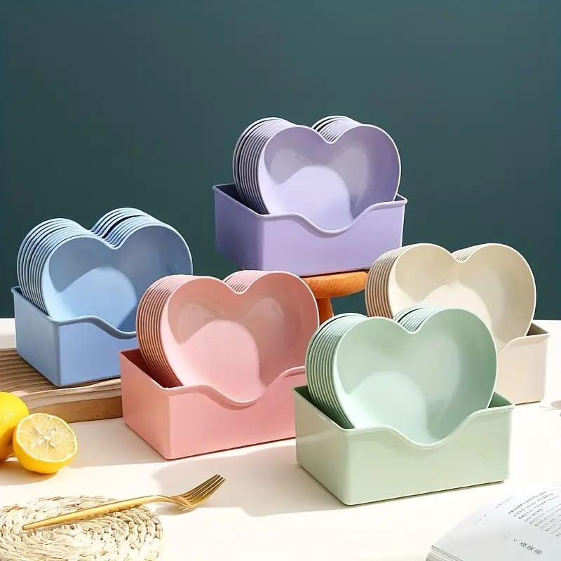 Reusable Plastic Plates, Lightweight Wheat Straw Plates