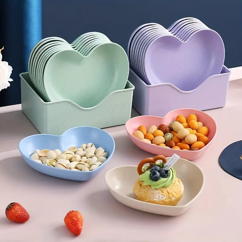 Reusable Plastic Plates, Lightweight Wheat Straw Plates