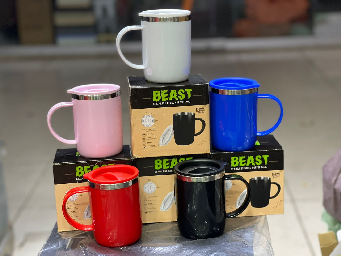 Stainless Steel Hot Cold Coffee Mug With Air Tight Lid