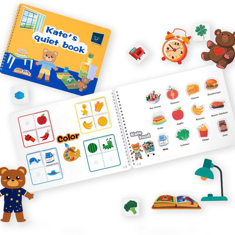 Brain Boosting Montessori Educational Quiet Book for Kids