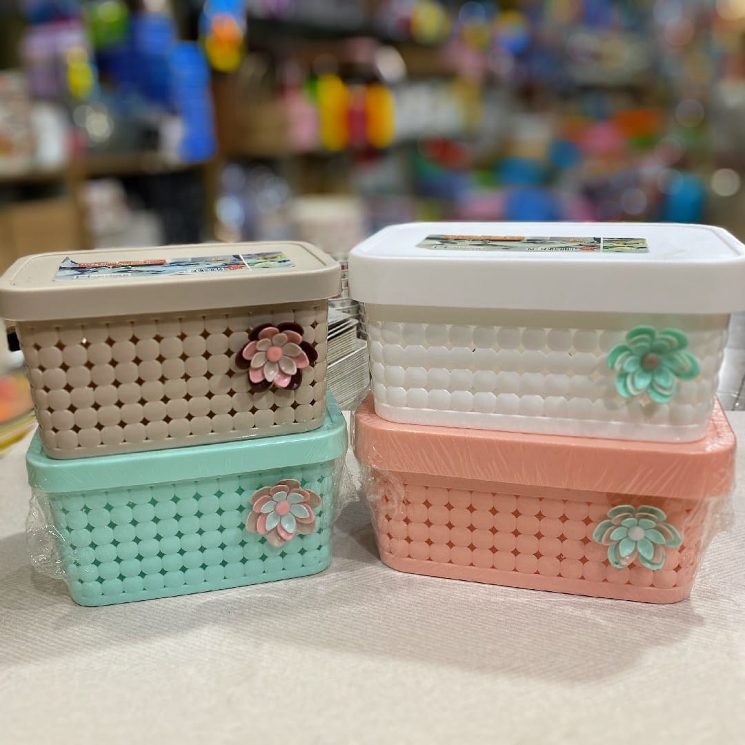 Pack of 2 Multipurpose Plastic Storage Basket