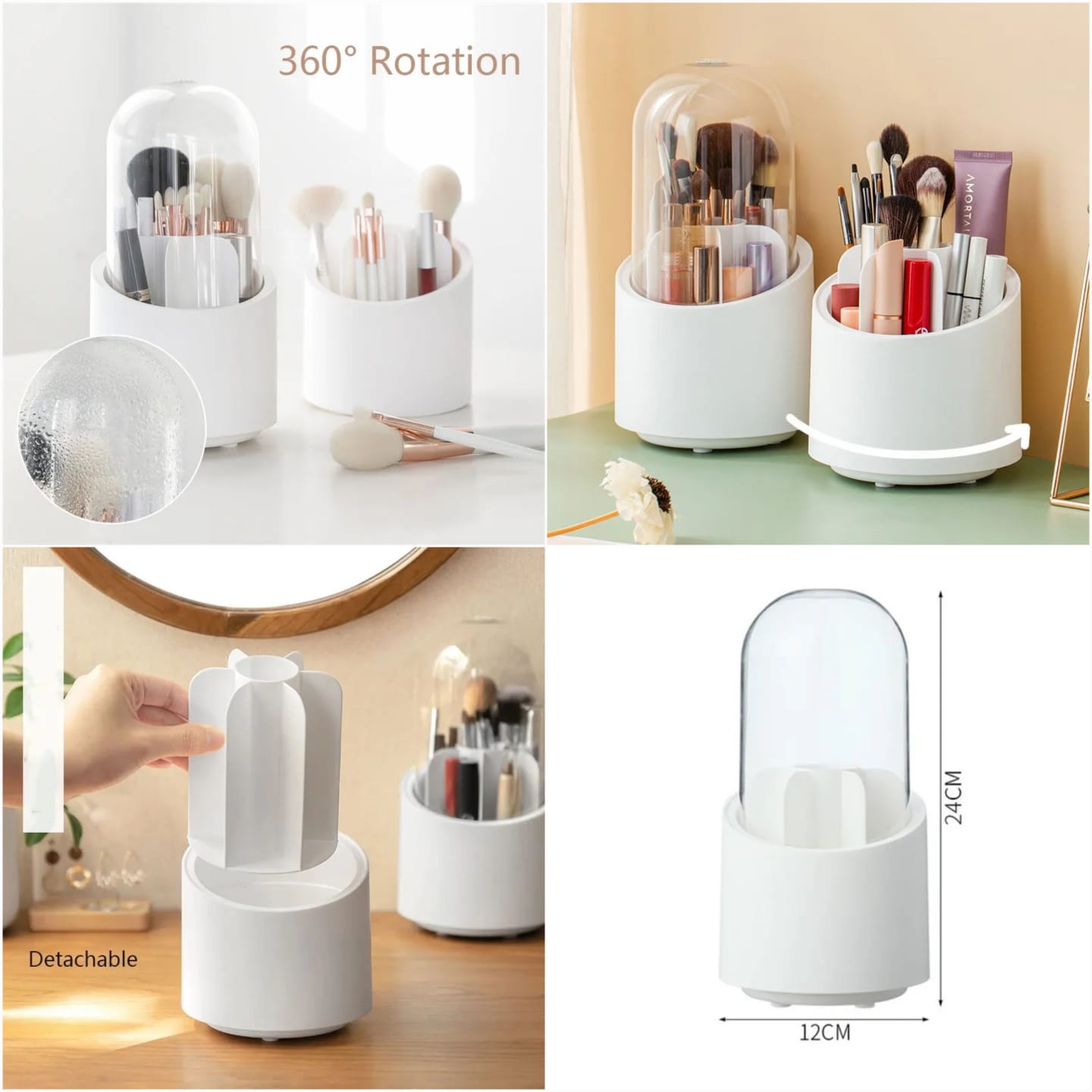 ROTATING COSMETIC BRUSH ORGANIZER