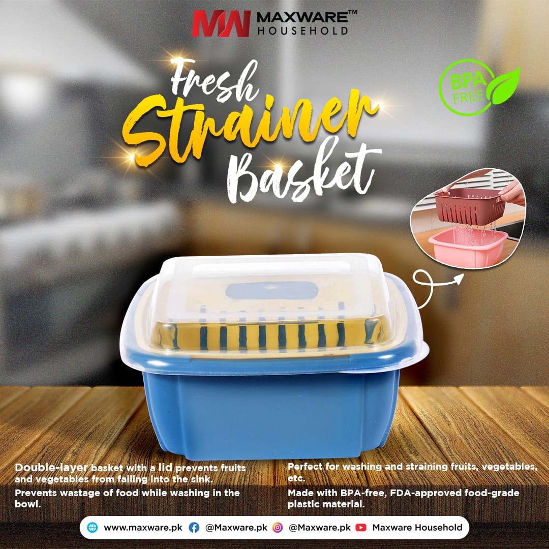 Maxware Household Fresh Strainer Basket, Double-layer