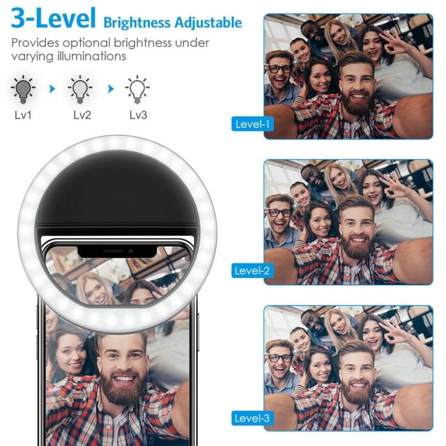Rechargeable Mobile Selfie LED Ring Light