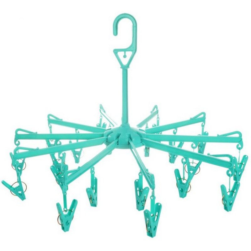 Plastic Foldable Undergarments Hanging Dryer Clothes Clips Hanger Drying Rack