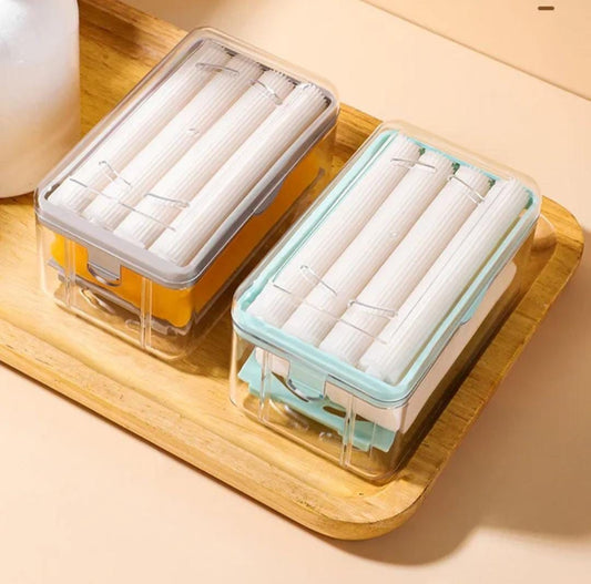 New 2in1 Soap Roller Caddy Sponge Box