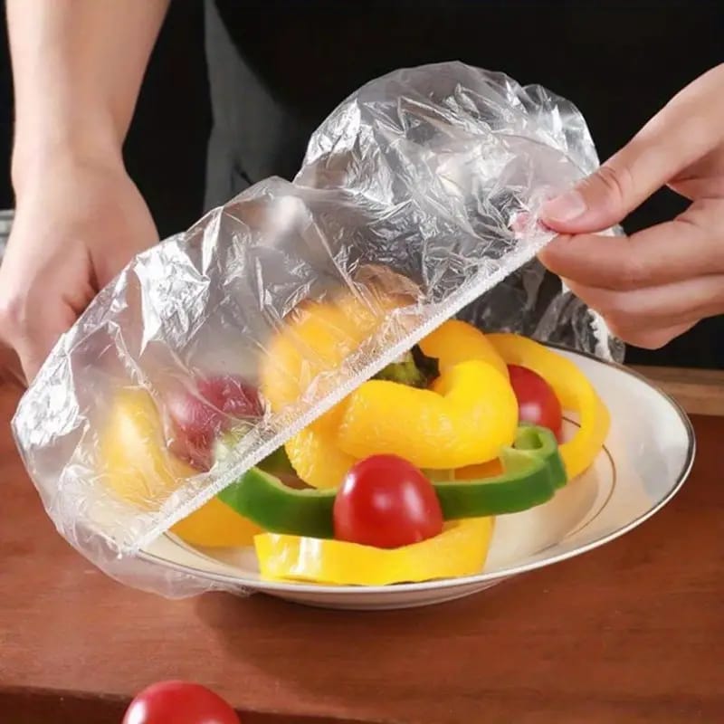 Disposable Food Cover Plastic Wrap Elastic Food Lids