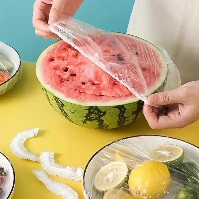 Disposable Food Cover Plastic Wrap Elastic Food Lids