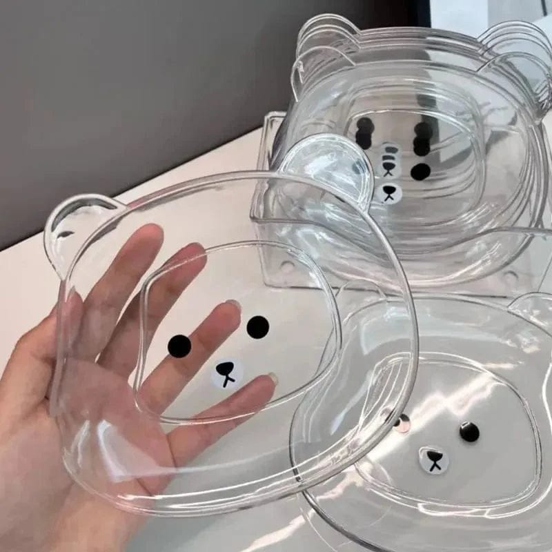 Pack Of 2 Bear Shape Food Storage Tray