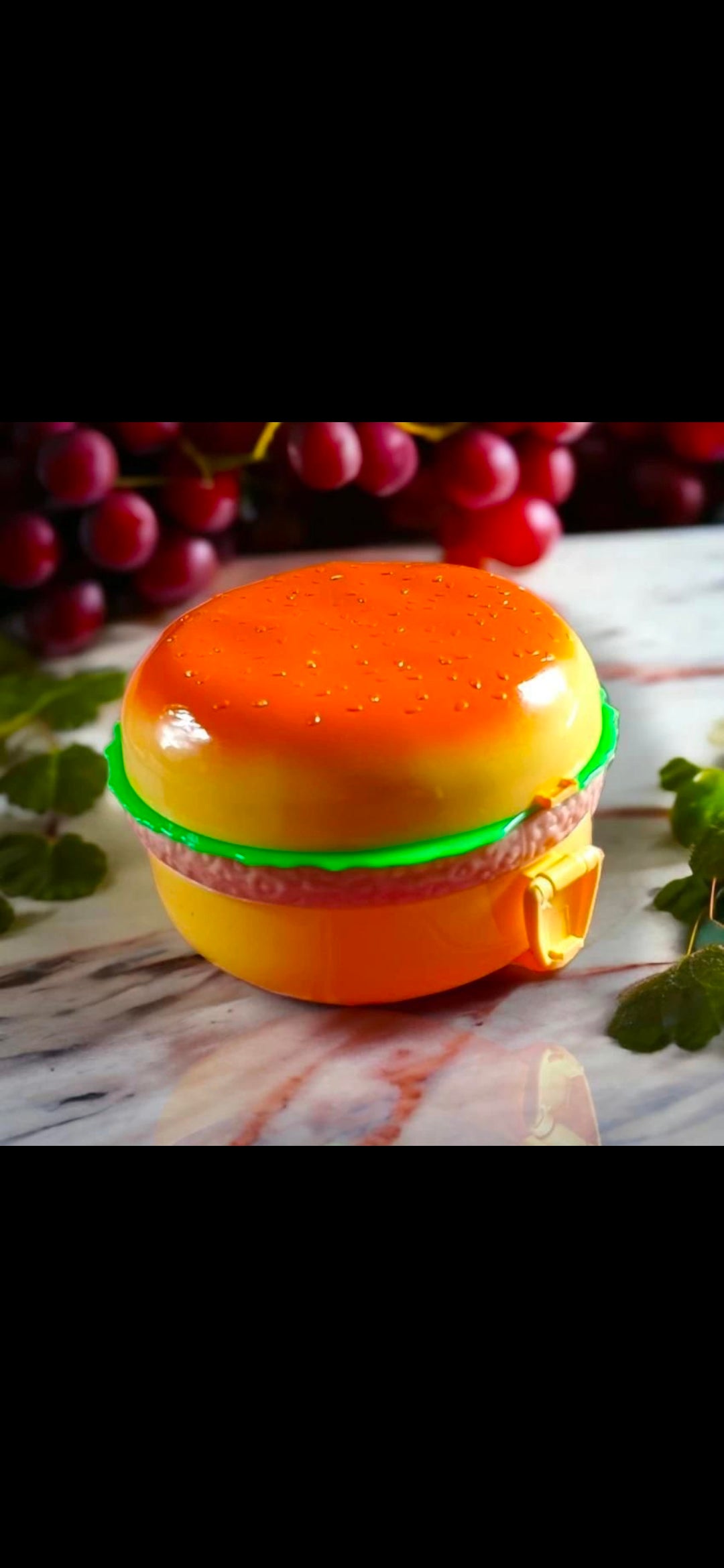 3 Layer Plastic BPA Free Burger Shape Lunch Box