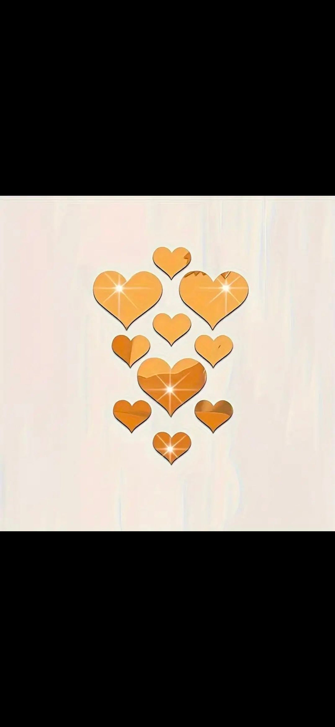 Acrylic Mirror Heart Wall Stickers