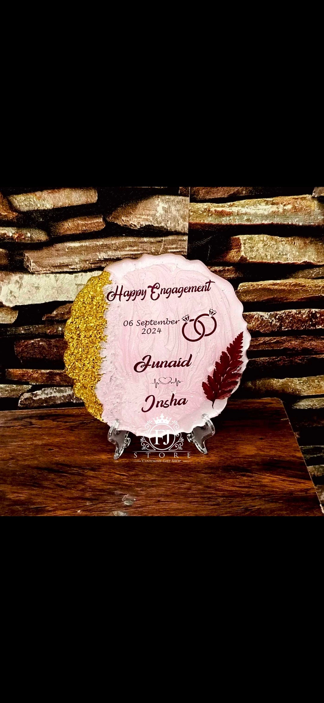 Celebrate Love with Custom Resin Art!
8 Inches