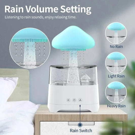 Mushroom shape Rain Cloud Humidifier shower Night Light.
Built in Bluetooth speaker ๐