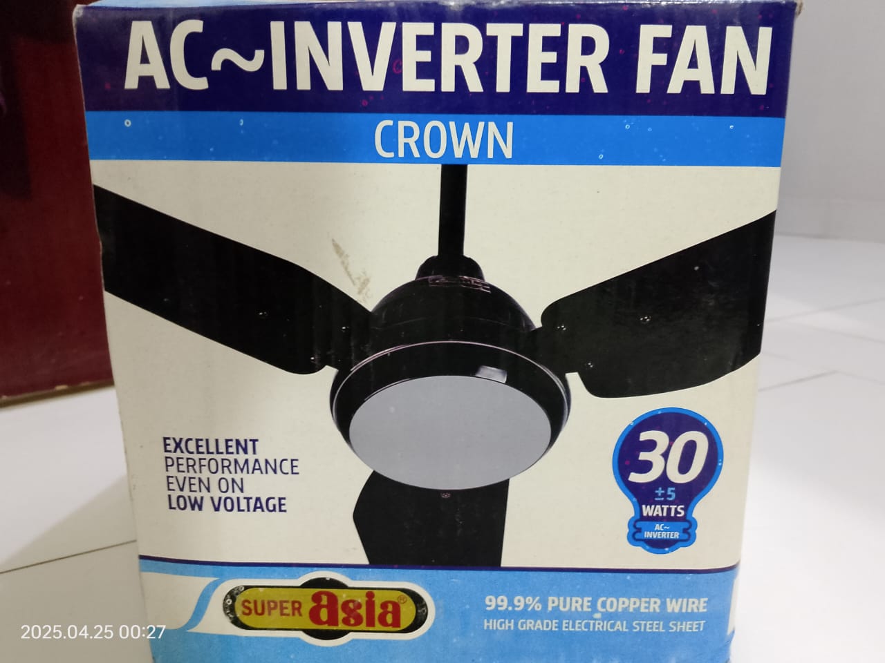Super Asia 30 watts fan with warranty