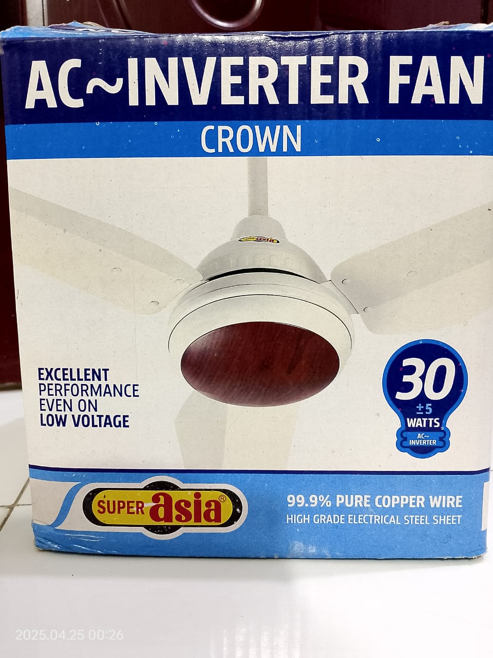 Super Asia 30 watts fan with warranty