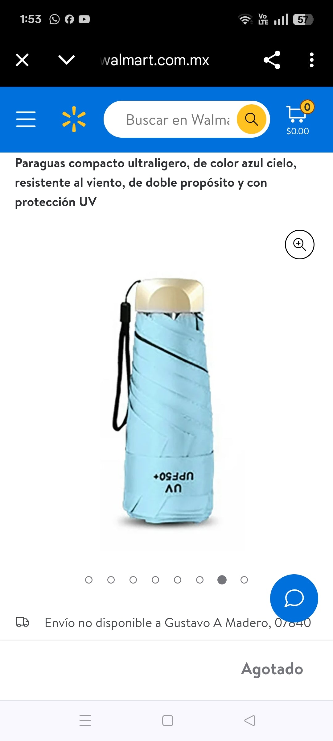6-fold umbrella ultra-light five-fold pocket umbrella vinyl sun umbrella sunscreen parasol UV protection women's six-fold mini