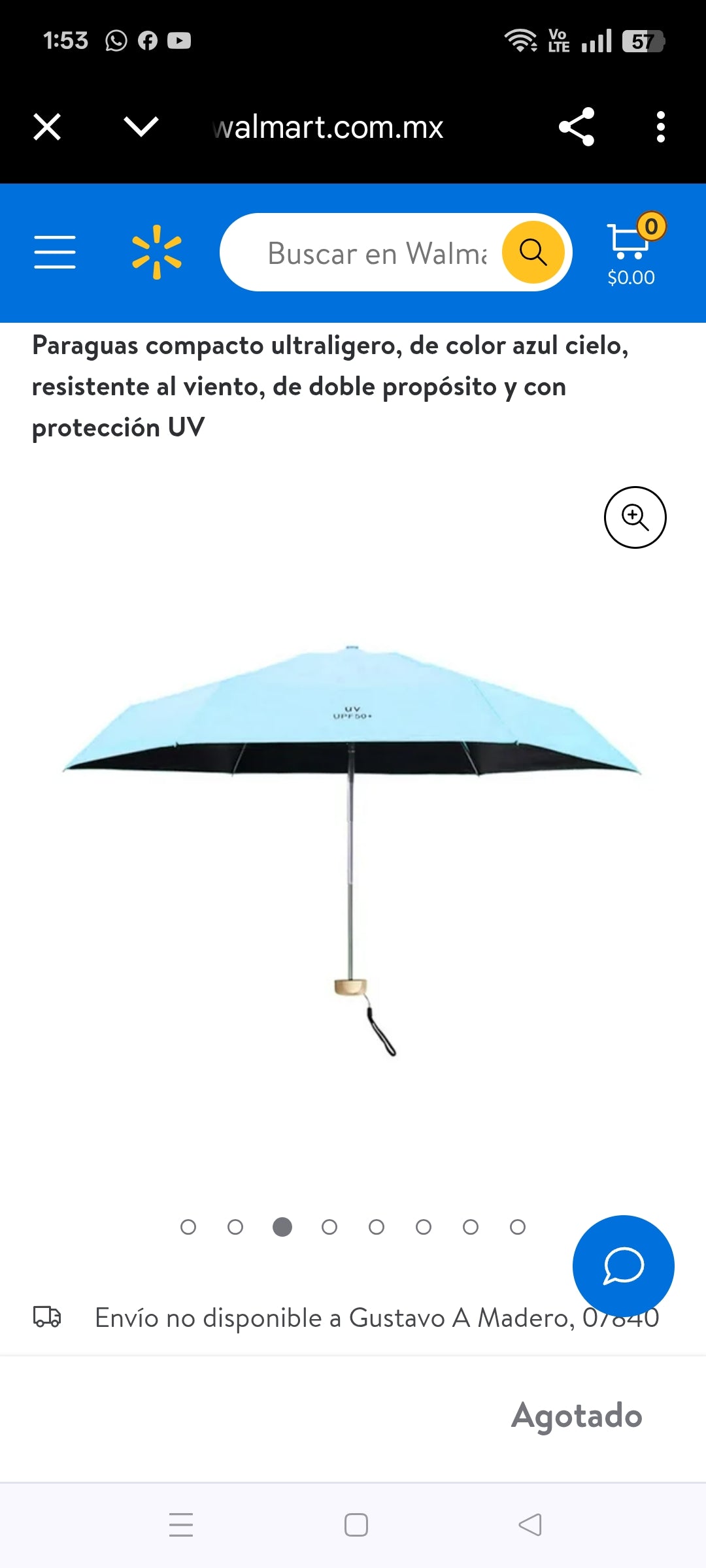 6-fold umbrella ultra-light five-fold pocket umbrella vinyl sun umbrella sunscreen parasol UV protection women's six-fold mini