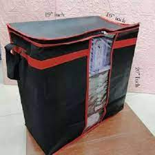 Black Storage Bag Red Lining