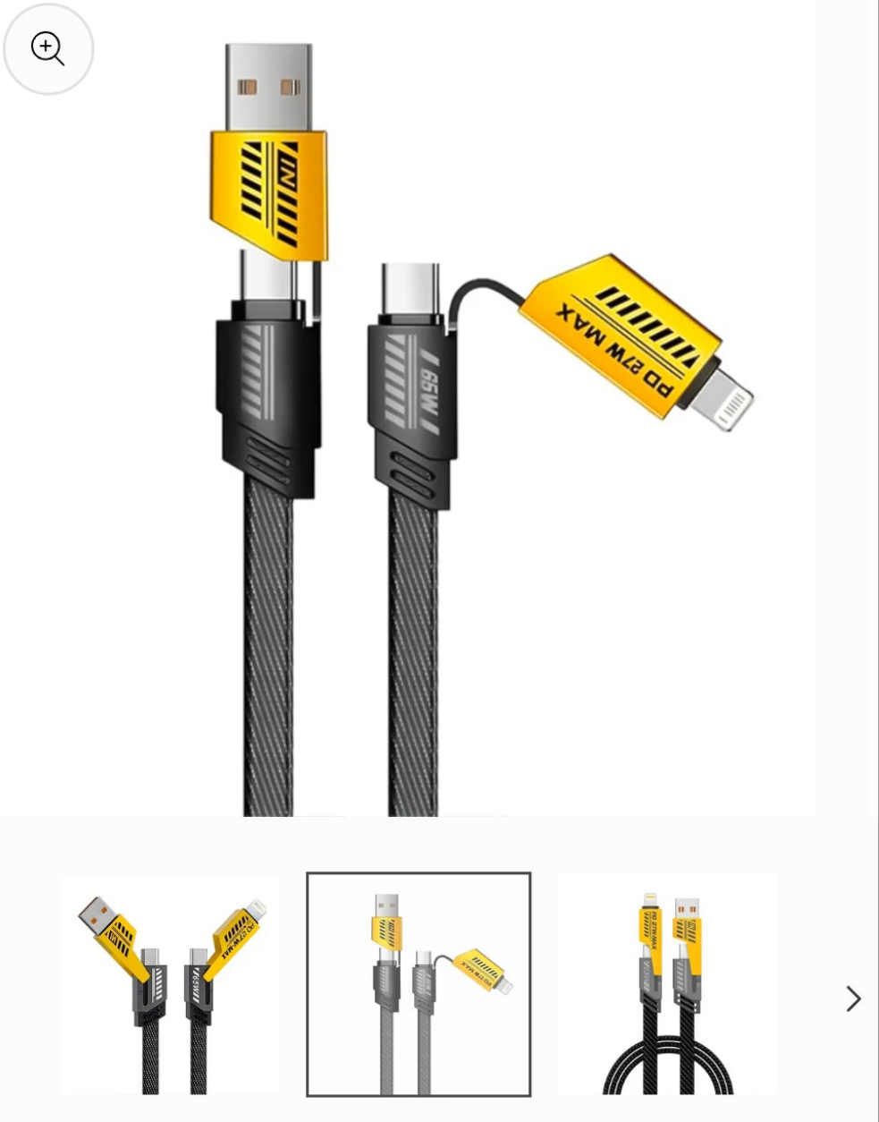 Transformer 65W Fast Charging Cable 5 in 1