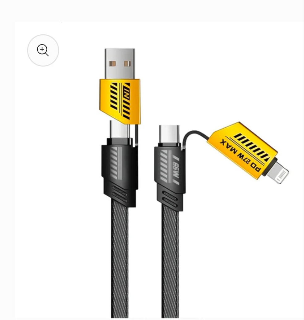 Transformer 65W Fast Charging Cable 5 in 1