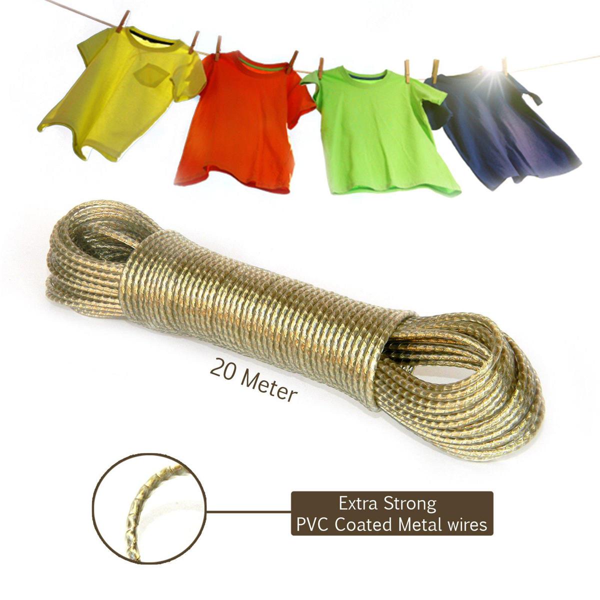 PVC Coated Metal 20M Clothline